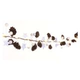 LED Christmas garland – cones, 1.7 m, 2x AA, indoor, warm white