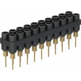 4.5 mm socket header, solder connection, black, 63.9364-21