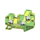 PE terminal, SNAP IN, Green/yellow, 6 mm², 1000 V, Number of connectio