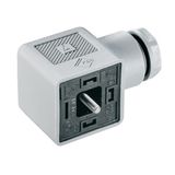 Valve plug-in connector (field assembled), Number of poles: 4, Design A (18 mm), Without circuitry, 250 V, 0.34...1.5 mm²