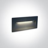 ANTHRACITE WALL RECESSED 6W CCTV IP65 DARK LIGHT 230V