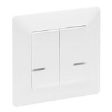 Connected Light Switch Valena Life 2-Gang 2x250W White
