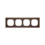 Quadruple frame, wood, hazel