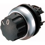 M22-WR Changeover switch, RMQ-Titan, With rotary head, maintained, 2 positions, inscribed, Bezel: titanium