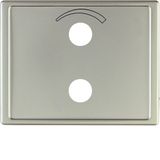 Centre plate imprinted symb. curve f. small sound system, arsys steel 