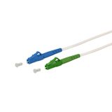 OpDAT patch cord LC-S/LC-S APC OS2, white, 1.0 m