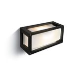 BLACK E27 12W WALL LIGHT IP54