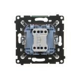 Two-way switch, Push In system, (module), Simon 24, IP20/IP44, 10AX, champagne matt