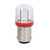 LED bulb, BA15D fitting, red, 230÷240VAC
