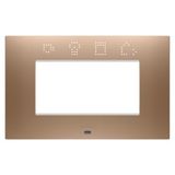 EGO SMART PLATE - IN PAINTED TECHNOPOLYMER - 4 MODULES - SOFT COPPER - CHORUSMART