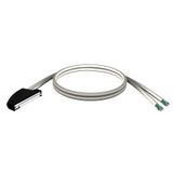 cord set - 40-way terminal - 2 x HE10 connector - for M340 I/O - 0.5 m