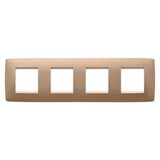 ONE INTERNATIONAL PLATE - IN PAINTED TECHNOPOLYMER - 2+2+2+2 MODULES HORIZONTAL - SOFT COPPER - CHORUSMART