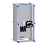 Switch enclosure prepared for 1 NZM1 MCCB 4P