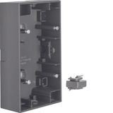 Surface-mtd housing 2gang vert., K.1, ant. matt, lacq.