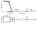 table lamps Bicult T HCL Prisms Silver 54W 5580lm Wide reduced glare UGR19 (W19) IK02 3 SDCM 7094059