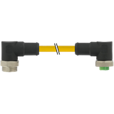 Mini (7/8) 3 pole, Male (Ext.) 90°/Female 90° TPE 3x16AWG ye , TC-ER