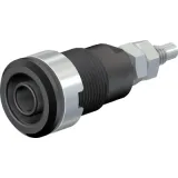 4 mm socket, threaded bolt, mounting Ø 12.2 mm, CAT III, black, 49.7043-21
