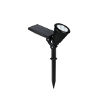 Festival solar LED spot matt black dusk sensor RGBW