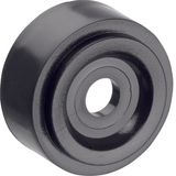 Spacer for slotted panel trunking made of PVC 12mm black