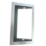 1-module angle with 15° inclination for flush-mounted installation for use with SFERA aluminium door station; Color: Allmetal