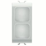 DOUBLE INDICATOR LAMP - OPAL - 1 MODULE - SATIN WHITE - CHORUSMART