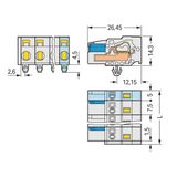 1-conductor female connector CAGE CLAMP® 2.5 mm² light gray