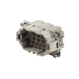 HDC insert, Male, 500 V, 16 A, Number of poles: 18, Crimp connection, Size: 4