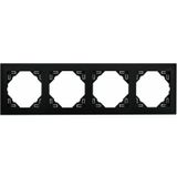 FOUR-GANG FRAME MATTE BLACK