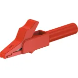 Alligator clip, red, max. 11 mm, L 54 mm, CAT II, socket 4 mm, 24.0157-22