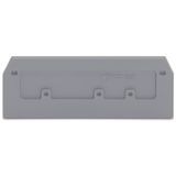 End and intermediate plate 2.5 mm thick gray