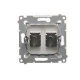 Double surface mouted corner box, Silver matt, metalic