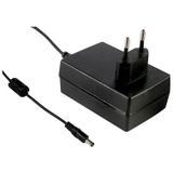GSM18E09-P1J Plug-in switching power supply, 18W, 9V, 2A medical,, MEAN WELL