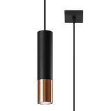 HANGING LAMP LOOPEZ 1 BLACK/COPPER GU10 1X40W IP20