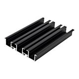 Aluminum profile LBGI / black, L-2000mm W-100mm H-19mm