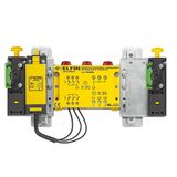Three-phase flashing safety device 220-690V, for two doors, interlock limit switch 1 N.O.