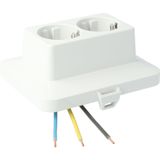 AK2-C2 Cover, integrated 2-way socket light grey