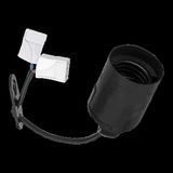 Renovation Lampholder E27 TP Black 15cm with dual connector
