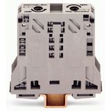 2-conductor through terminal block 50 mm² lateral marker slots gray