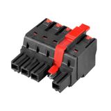 PCB plug-in connector, female plug, 10.16 mm, Number of poles: 3, 180°, PUSH IN with actuator, Clamping range, max. : 16 mm², Box