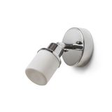 LINN I wall opal-colored glass/chrome 230V LED G9 3W IP44