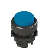 Spring-return blue projecting pushbutton