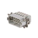 HDC insert, Male, 250 V, 16 A, Number of poles: 10, Screw connection, Size: 2