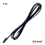 Connection cable with MP connector (plug), 1m 0.5mm2, black, free end 5mm