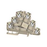 Multi-tier modular terminal, SNAP IN, dark beige, 2.5 mm², 800 V, Numb