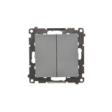 Quadruple push button, 10AX, graphite mat