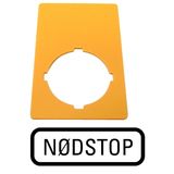 M22-XZK-DK99 Label, emergency switching off, yellow, HxW=50x33mm, NODSTOP