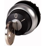 M22-WS-MS3 Key-operated actuator, momentary, 2 positions, MS3, Key withdrawable: 0, Bezel: titanium