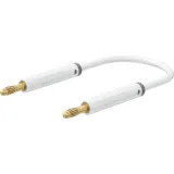 Measuring lead with (4 mm lamella plug, straight) to (4 mm lamella plug, straight), 2 m, white, PVC, 1.0 mm², 64.1071-20029