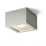 DEZA square aluminum/satinated glass 230V LED G9 5W IP54