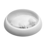 KAJKO XL, 2xE27, 2x25W, white-polypropylene, cover transparent-polycarbonate, IP44, IK10